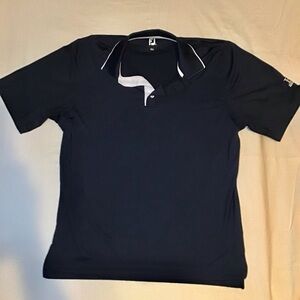 FootJoy Navy Polo with White Trim - Size L